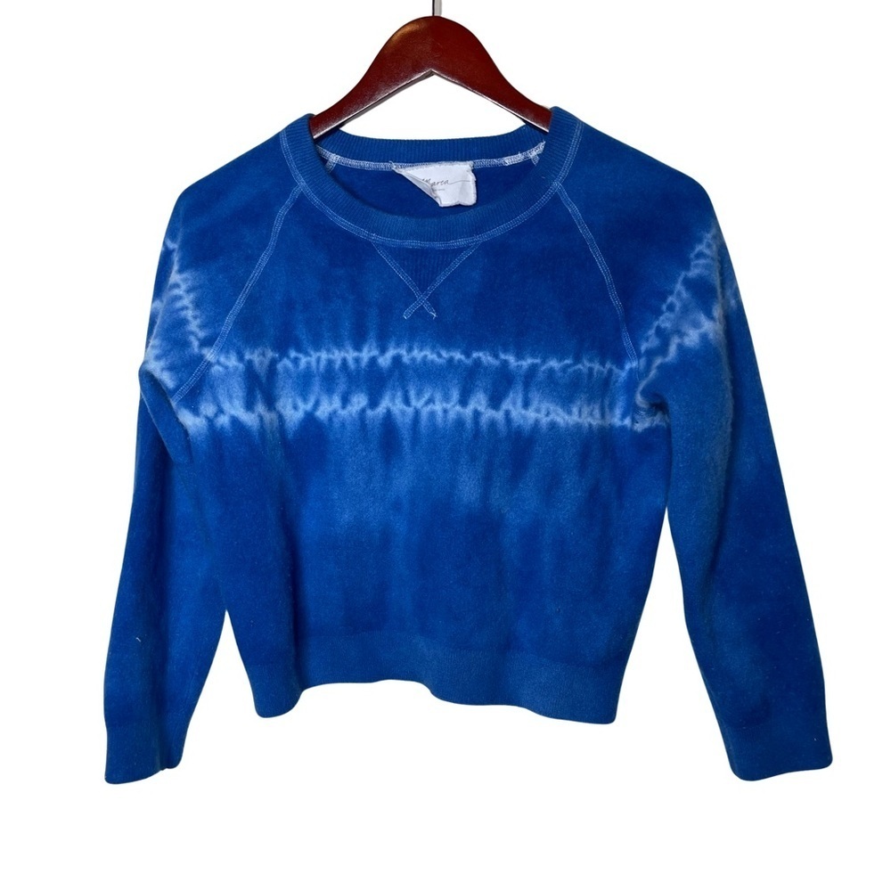 Marea 100% Cashmere sustained hand dyed Sweater Indigo Sand sz XL best for L